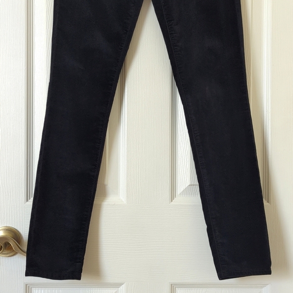 AG Adriano Goldschmied The Legging Velvet Super Skinny Ankle Pants Black 25 - Picture 3 of 15